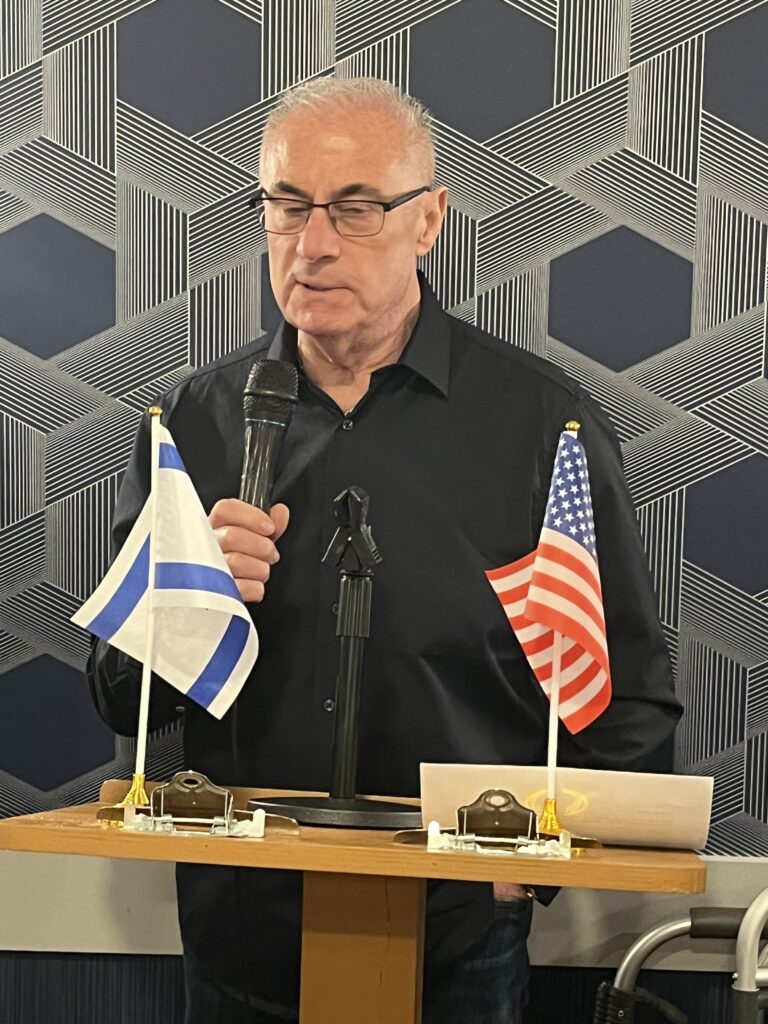 Informative outdoor exhibit panels discussing human rights, democracy, and totalitarianism.